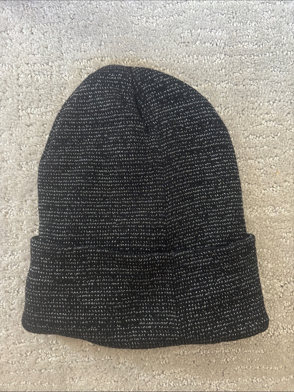 NWOT Kids Black Knit Sparkle Beanie Hat